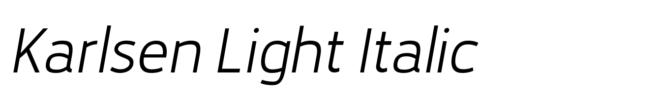 Karlsen Light Italic